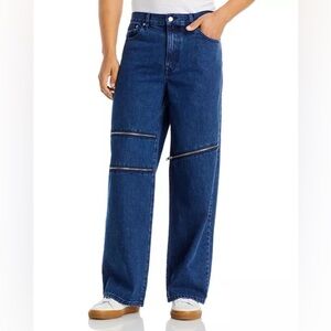 NWT HELMUT LANG zip indigo jeans size 25